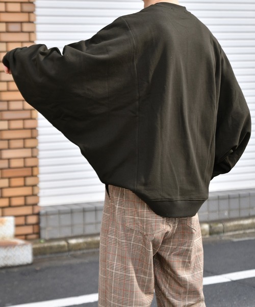 kutir（クティール）の「裏毛ドルマンスリーブスウェット/トレーナー（スウェット・メンズ・チャコールグレー/パープル/グレー/オレンジ/グリーン・MEDIUM/LARGE）」の8枚目の写真