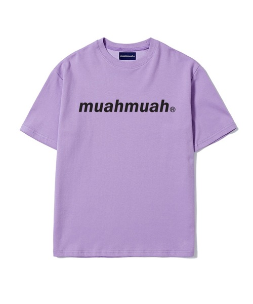muahmuah（ムーアムーア）の「『muah muah』LOWER PRINTING HALF  T-SHIRT/ブランド英字ロゴ オーバーサイズ半袖Tシャツ/カットソー（Tシャツ/カットソー・レディース・ホワイト/ブラック/ブルー/マスタード/ライトパープル/パープル・FREE）」の18枚目の写真