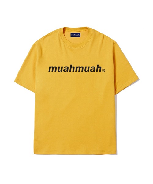 muahmuah（ムーアムーア）の「『muah muah』LOWER PRINTING HALF  T-SHIRT/ブランド英字ロゴ オーバーサイズ半袖Tシャツ/カットソー（Tシャツ/カットソー・レディース・ホワイト/ブラック/ブルー/マスタード/ライトパープル/パープル・FREE）」の16枚目の写真