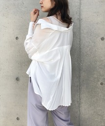 one after another NICE CLAUP | バックプリーツシャツ(シャツ/ブラウス)