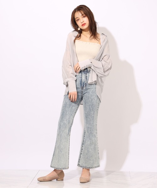 one after another NICE CLAUP(ワンアフターアナザーナイスクラップ)の「バックプリーツシャツ(シャツ/ブラウス・レディース・ライトグレー/オフホワイト/サックスブルー/アイボリー・FREE)」の14枚目の写真