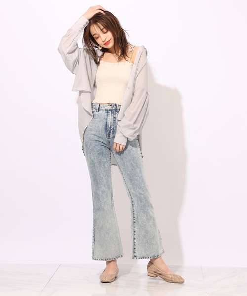 one after another NICE CLAUP(ワンアフターアナザーナイスクラップ)の「バックプリーツシャツ(シャツ/ブラウス・レディース・ライトグレー/オフホワイト/サックスブルー/アイボリー・FREE)」の15枚目の写真