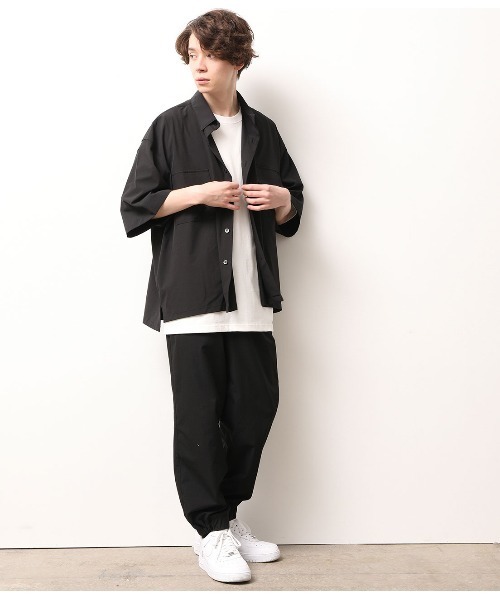 JUNRED(ジュンレッド)の「【AIR DRY/エアドライ】モンスタービッグシャツ【SETUP可能】(シャツ/ブラウス・メンズ・ブラック/ダークブラウン/ベージュ・M/L)」の6枚目の写真