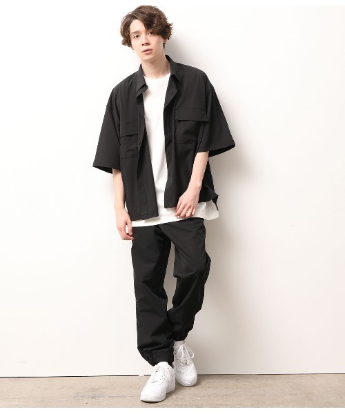 JUNRED(ジュンレッド)の「【AIR DRY/エアドライ】モンスタービッグシャツ【SETUP可能】(シャツ/ブラウス・メンズ・ブラック/ダークブラウン/ベージュ・M/L)」の9枚目の写真