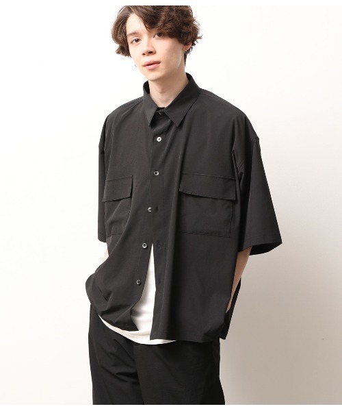 JUNRED(ジュンレッド)の「【AIR DRY/エアドライ】モンスタービッグシャツ【SETUP可能】(シャツ/ブラウス・メンズ・ブラック/ダークブラウン/ベージュ・M/L)」の5枚目の写真