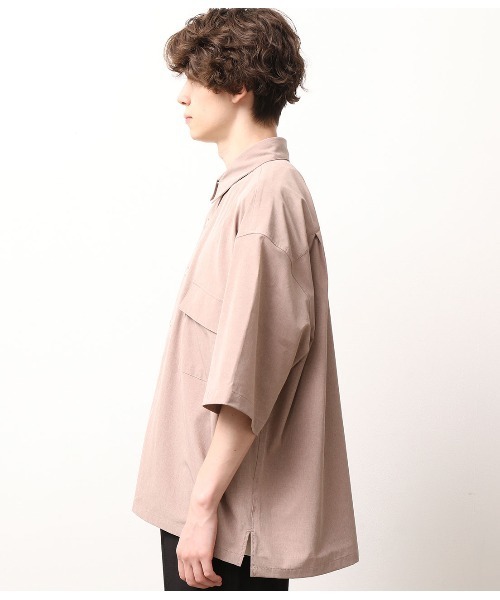 JUNRED(ジュンレッド)の「【AIR DRY/エアドライ】モンスタービッグシャツ【SETUP可能】(シャツ/ブラウス・メンズ・ブラック/ダークブラウン/ベージュ・M/L)」の20枚目の写真