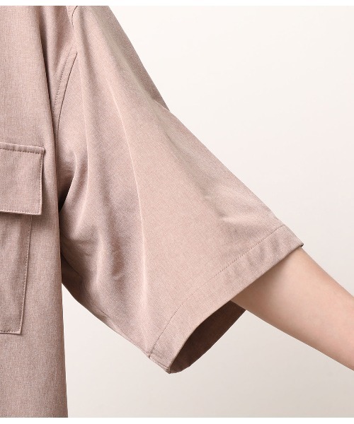 JUNRED(ジュンレッド)の「【AIR DRY/エアドライ】モンスタービッグシャツ【SETUP可能】(シャツ/ブラウス・メンズ・ブラック/ダークブラウン/ベージュ・M/L)」の10枚目の写真