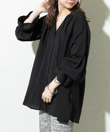 mystic | ラグランタックリボンブラウス(シャツ/ブラウス)