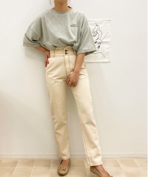 apres jour（アプレジュール）の「デニムテーパードパンツ【ZOZOTOWN限定アイテム】（デニムパンツ・レディース・ブラック/オフホワイト/ダークブルー・SMALL/MEDIUM/LARGE/X-LARGE）」の11枚目の写真