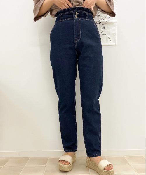 apres jour（アプレジュール）の「デニムテーパードパンツ【ZOZOTOWN限定アイテム】（デニムパンツ・レディース・ブラック/オフホワイト/ダークブルー・SMALL/MEDIUM/LARGE/X-LARGE）」の16枚目の写真