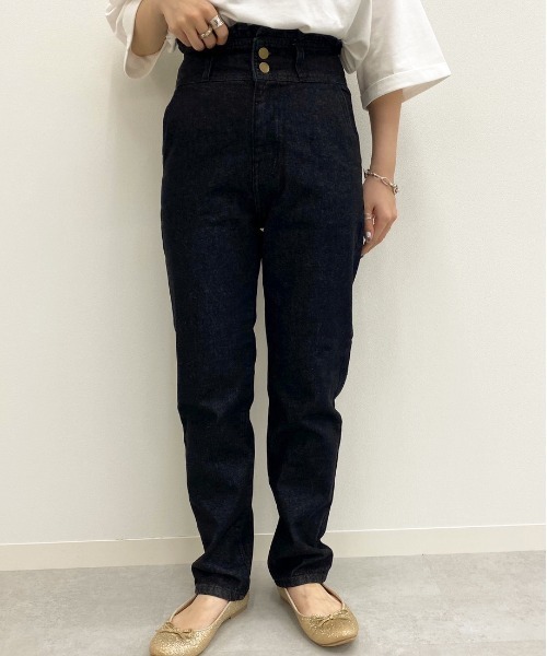 apres jour（アプレジュール）の「デニムテーパードパンツ【ZOZOTOWN限定アイテム】（デニムパンツ・レディース・ブラック/オフホワイト/ダークブルー・SMALL/MEDIUM/LARGE/X-LARGE）」の19枚目の写真