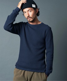 MILITARY WAFFLE C/N L/S:ミリタリーワッフル クルーネック ニットソー