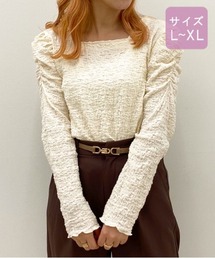 apres jour（アプレジュール）の「【大きいサイズ】クシュクシュクロストップス【ZOZOTOWN限定アイテム】（Tシャツ/カットソー）」