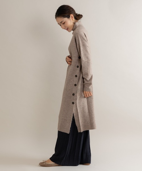 セール Katharine Katharine Ross ワンピース モヘア混サイド釦ロングニットワンピース ワンピース Katharine Ross キャサリンロス のファッション