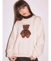 merry jenny | ベロアリボンbearトレーナー(Tシャツ/カットソー)