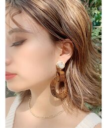 WOODサークルピアス