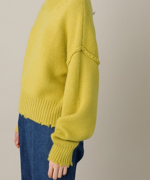 ADAM ET ROPE'（アダムエロペ）の「【WEB限定】フリンジタートルショートプルオーバー（ニット/セーター・レディース・ネイビー/イエロー/ライトグリーン/ベージュ系その他・FREE）」の10枚目の写真