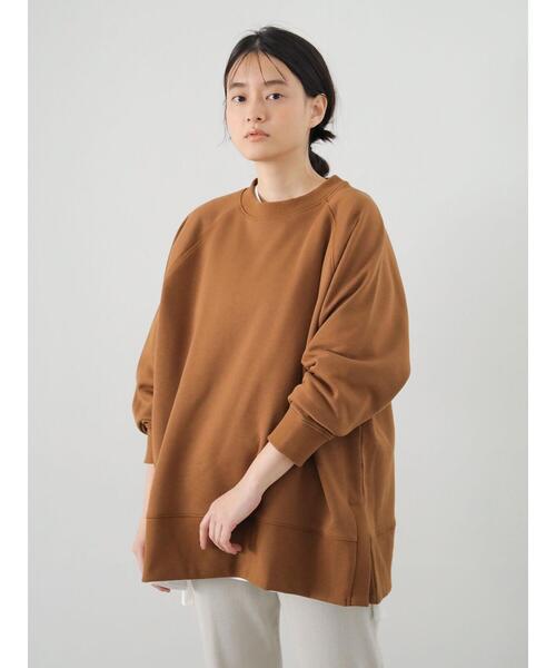 AMERICAN HOLIC(アメリカンホリック)の「サイドスリットラグラン裏毛チュニック *(Tシャツ/カットソー・レディース・チャコールグレー/ベージュ/サックスブルー/アイボリー/キャメル・FREE)」の20枚目の写真