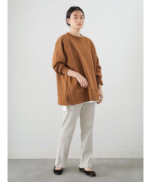 AMERICAN HOLIC(アメリカンホリック)の「サイドスリットラグラン裏毛チュニック *(Tシャツ/カットソー・レディース・チャコールグレー/ベージュ/サックスブルー/アイボリー/キャメル・FREE)」の18枚目の写真