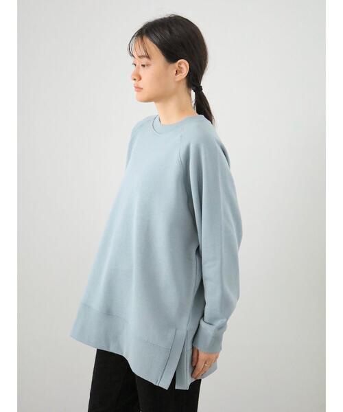 AMERICAN HOLIC(アメリカンホリック)の「サイドスリットラグラン裏毛チュニック *(Tシャツ/カットソー・レディース・チャコールグレー/ベージュ/サックスブルー/アイボリー/キャメル・FREE)」の14枚目の写真