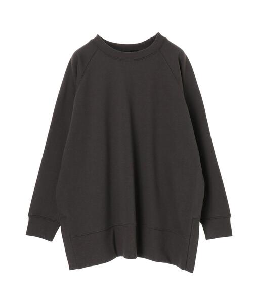 AMERICAN HOLIC(アメリカンホリック)の「サイドスリットラグラン裏毛チュニック *(Tシャツ/カットソー・レディース・チャコールグレー/ベージュ/サックスブルー/アイボリー/キャメル・FREE)」の6枚目の写真
