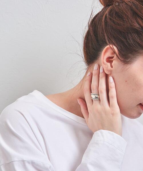 PHILIPPE AUDIBERT（フィリップ オーディベール）の「【別注】＜PHILIPPE AUDIBERT（フィリップオーディベール）＞WEAVY リング（リング・レディース・シルバー・FREE）」の8枚目の写真