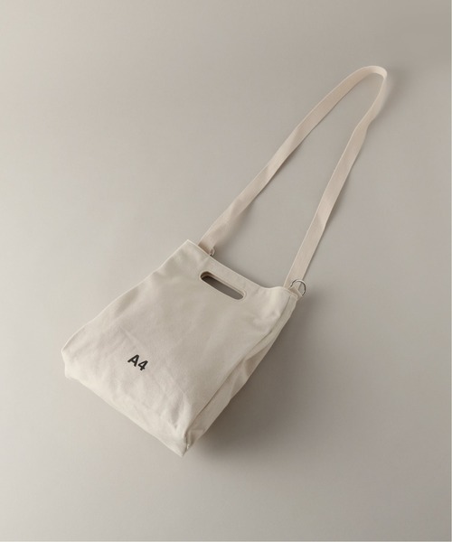 NaNa-NaNa（ナナナナ）の「【NaNa-NaNa / ナナナナ】 A4 TOTE BAG（ショルダーバッグ・メンズ・ホワイト/ブラック/ブラウン・FREE）」の2枚目の写真