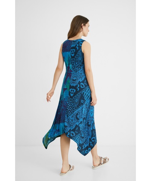 Desigual（デシグアル）の「アシンメトリーAラインロングワンピース NISE（ワンピース・レディース・グリーン/ブルー・SS/L/2L/M/S/3L）」の17枚目の写真