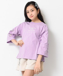 RiCO SUCRE（リコシュクレ）の「オーガンジーハート七分袖Tシャツ（Tシャツ/カットソー）」