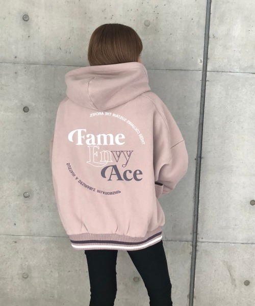 ENVYM(アンビー)の「サークルロゴルーズPK(パーカー・レディース・ホワイト/ブラック/グレー/グリーン・FREE)」の3枚目の写真