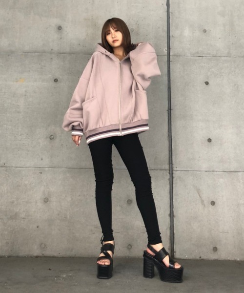 ENVYM(アンビー)の「サークルロゴルーズPK(パーカー・レディース・ホワイト/ブラック/グレー/グリーン・FREE)」の16枚目の写真