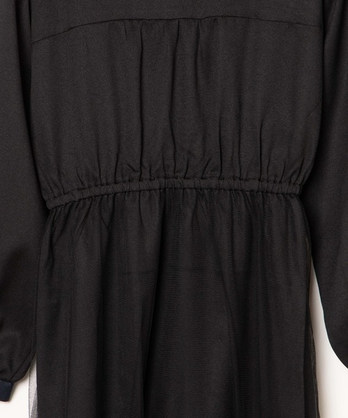 WEGO（ウィゴー）の「WEGO/エリ配色チュールラインワンピース（ワンピース・レディース・ブラック/ライトパープル・FREE）」の21枚目の写真