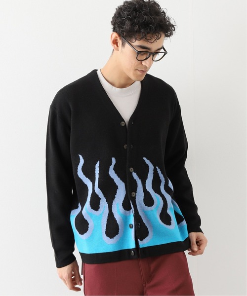 SUNNY  SPORTS（サニースポーツ）の「【SUNNY SPORTS/サニースポーツ】ジャガードカーディガン（カーディガン/ボレロ・メンズ・ブラック/ブラックミックス/ブラック系その他・MEDIUM/LARGE）」の3枚目の写真