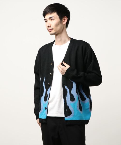 SUNNY  SPORTS（サニースポーツ）の「【SUNNY SPORTS/サニースポーツ】ジャガードカーディガン（カーディガン/ボレロ・メンズ・ブラック/ブラックミックス/ブラック系その他・MEDIUM/LARGE）」の6枚目の写真