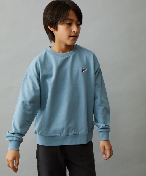 ＆yam（アンドヤム）の「ワッペンスウェット（スウェット・キッズ・グリーン/オレンジ/ブラック/ベージュ/ホワイト系その他/ブルー/ピンク/ホワイト・120-130cm/110-120cm/130-140cm/150-160cm/140-150cm）」の6枚目の写真