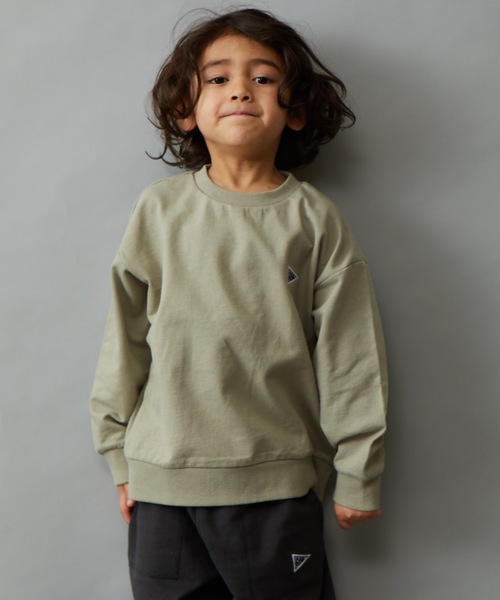 ＆yam（アンドヤム）の「ワッペンスウェット（スウェット・キッズ・グリーン/オレンジ/ブラック/ベージュ/ホワイト系その他/ブルー/ピンク/ホワイト・120-130cm/110-120cm/130-140cm/150-160cm/140-150cm）」の5枚目の写真