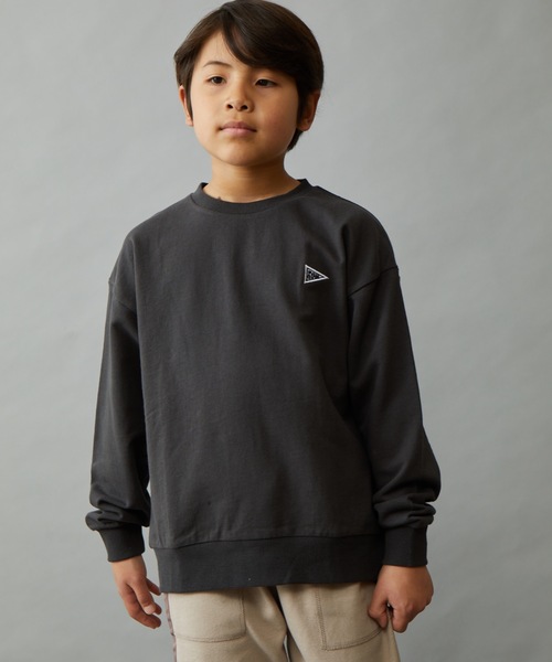 ＆yam（アンドヤム）の「ワッペンスウェット（スウェット・キッズ・グリーン/オレンジ/ブラック/ベージュ/ホワイト系その他/ブルー/ピンク/ホワイト・120-130cm/110-120cm/130-140cm/150-160cm/140-150cm）」の3枚目の写真