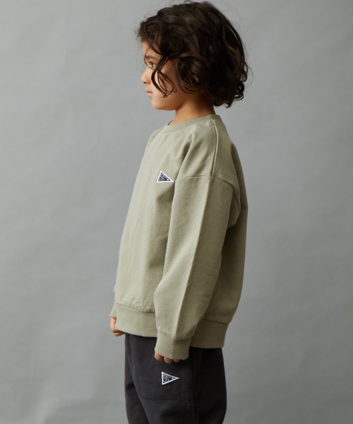 ＆yam（アンドヤム）の「ワッペンスウェット（スウェット・キッズ・グリーン/オレンジ/ブラック/ベージュ/ホワイト系その他/ブルー/ピンク/ホワイト・120-130cm/110-120cm/130-140cm/150-160cm/140-150cm）」の11枚目の写真