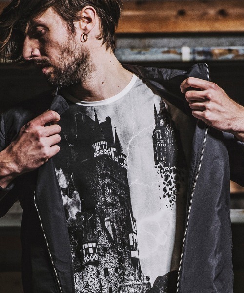 NO ID.(ノーアイディ)の「mt7148- SightプリントT Tシャツ(Tシャツ/カットソー・メンズ・ホワイト/ブラック/グレー・ONE SIZE)」の17枚目の写真
