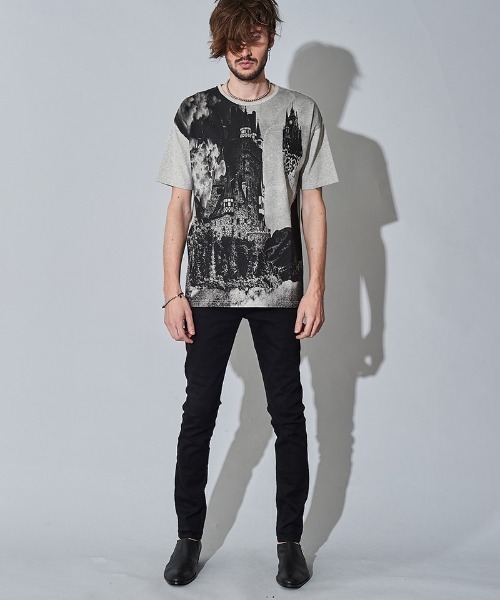 NO ID.(ノーアイディ)の「mt7148- SightプリントT Tシャツ(Tシャツ/カットソー・メンズ・ホワイト/ブラック/グレー・ONE SIZE)」の14枚目の写真