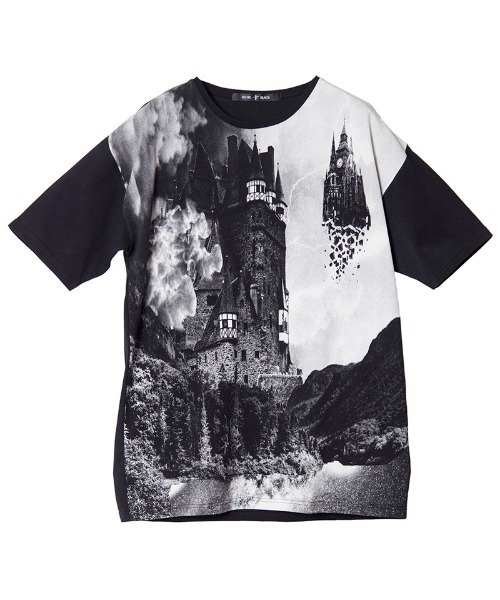 NO ID.(ノーアイディ)の「mt7148- SightプリントT Tシャツ(Tシャツ/カットソー・メンズ・ホワイト/ブラック/グレー・ONE SIZE)」の7枚目の写真