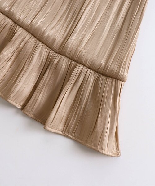 apres les cours（アプレレクール）の「WEB限定 ワッシャーサテンドッキングキャミワンピ（ワンピース・キッズ・ベージュ/ブルー・90cm/110cm/100cm/120cm/130cm/140cm）」の10枚目の写真