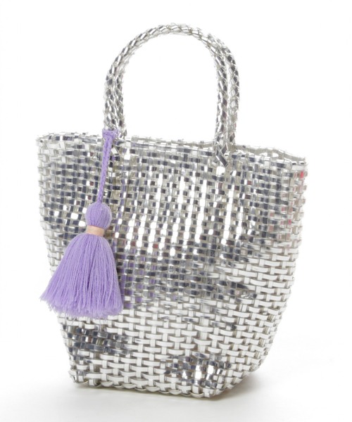 niko and...（ニコアンド）の「オリジナルメタリックメッシュトートバッグ（トートバッグ・レディース・ホワイト/グレー/キャメル/ピンク/ブラウン/オフホワイト・0）」の4枚目の写真