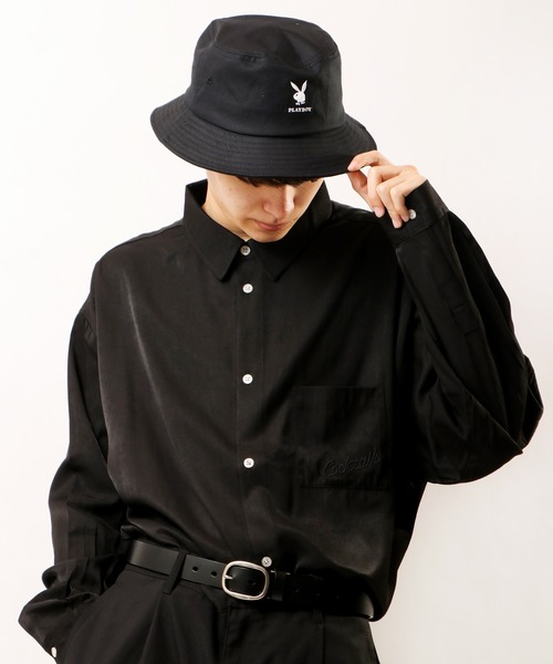 PLAYBOY(プレイボーイ)の「PLAYBOY 刺繍 バケットハット(ハット・メンズ・ホワイト/ブラック・FREE)」の22枚目の写真