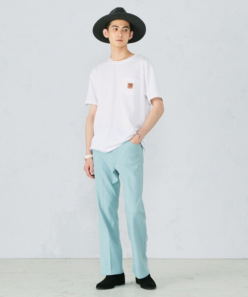 Wrangler（ラングラー）の「Wrangler/ラングラー【ベストセラー】ランチャー フレアパンツ/ スラックス/ストレートパンツ/股下短めレングス71㎝/センタープレス/ユニセックス（スラックス・メンズ・ブラック/ベージュ/ブラウン/グレー/オフホワイト/ピンク/ブルー/ブルー系その他/ブルーグリーン/ボルドー/ブラウン系その他/ミント/マスタード/ダークオレンジ/グリーン/レッド/パープル/イエロー/パープル系その他/ベージュ系その他/ブラウン系その他2/ブルー系その他2/グレー系その他/ホワイト系その他/ブラック系その他・SMALL/MEDIUM/LARGE/X-LARGE/X-SMALL）」の15枚目の写真