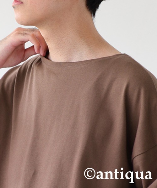 antiqua(アンティカ)の「着回し力無限大。オーガニックコットンT(Tシャツ/カットソー・メンズ・ブラック/オフホワイト/ブラウン・FREE)」の7枚目の写真