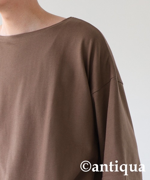 antiqua(アンティカ)の「着回し力無限大。オーガニックコットンT(Tシャツ/カットソー・メンズ・ブラック/オフホワイト/ブラウン・FREE)」の10枚目の写真