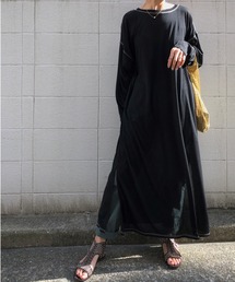 ulu | original Shear loose slit dress(Tシャツ/カットソー)