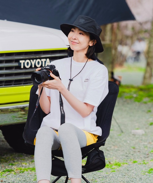 OUTDOOR PRODUCTS（アウトドアプロダクツ）の「【OUTDOOR PRODUCTS】同色ワンポイントブランドロゴ入りＴシャツ　防蚊加工（Tシャツ/カットソー・レディース・ブルー/ブラック/カーキ/ホワイト/パープル・FREE）」の9枚目の写真