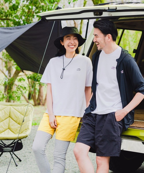 OUTDOOR PRODUCTS（アウトドアプロダクツ）の「【OUTDOOR PRODUCTS】同色ワンポイントブランドロゴ入りＴシャツ　防蚊加工（Tシャツ/カットソー・レディース・ブルー/ブラック/カーキ/ホワイト/パープル・FREE）」の8枚目の写真